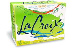 La Croix Naturally Essenced | 0 Calorie | 0 Sweetener | 0 Sodium | Mango Sparkling Water 355ml (Pack of 12)