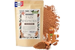 MARKETIFAR Épices Pain d'Épices - 100g Mélange Pain d'Épices de Haute Qualité et 100% Naturel - Idéal pour Biscuits et Autres Délices Sucrés de Noël! Parfait mélande de poudre - Sachet Refermable