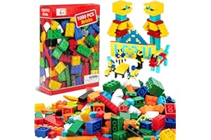 Gr8ware Bloques de construcción 1000 Piezas Ladrillos clásicos Formas Multicolores Bloques de construcción Juguetes de educación temprana Bloques de construcción Juego de Juguetes de construcción