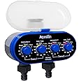 Aqualin Two Outlet Electronic Water Timer Garden Irrigation System Controller, Blue
