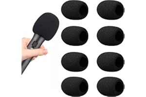 SILENT-QIAOYOU Mikrofon Abdeckung 8 Stück, Mikrofon Windschutz Handheld Mikrofon Windschutz Schaumstoff Hochdichtem Schwamm Mikrofon Verdickte Waschbare Mikrofonabdeckung für KTV, Bühnenperformance, Familienfeier