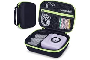 Hikkon Estuche para cámara Infantil para HiMont/GREENKINDER/CAMCLID/LETSHAHA,Bolsa Organizadora Portátil para Cámara Infantil (Sólo Funda) - Negro