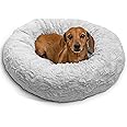 Best Friends by Sheri The Original Calming Donut Cat and Dog Bed in Lux Fur Gray, Small 23x23