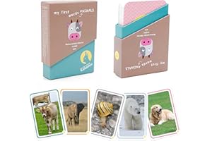 Kakaduu Le Mie Prime Parole - Animali: Il Gioco educativo da 1 Anno 50 Flash Cards (Montessori) con Foto di Animali per Imparare Le Prime Parole