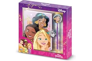 Karactermania Principesse Disney Fairytale-Diario con Lucchetto + Matita Fashion, Malva
