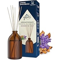 Etherische Olie Diffuser Glade Aromatherapy Essential Oils Duft-Diffuser Starterset 1 Nachfüller, Moment Of Zen, Lavendel Sandelholz, 17,4ml USB Diffuser Dimbaar Licht