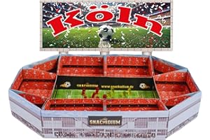 SNACKADIUM Fußball Snackstadion -Teamfarbe und Verein wählbar - Fussball Stadion zum befüllen passend für deinen Spieltag/Party und Event. Lebensmittelecht und wiederverwendbar