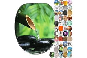 Sanilo Soft Close Toilet Seat, Wide Choice of New Toilet Seats, Stable Hinges, Easy to Mount (Stone Garden)