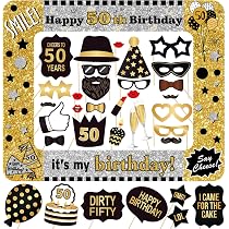 Stirnband 50. Geburtstag Mit „Happy Birthday“ - Glitzernde Strass-Krone In Gold - Verstellbar Für Frauen & Mädchen