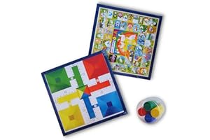 LURENSA Parchis y La Oca 35Cm x 35Cm, Juego de Mesa Tradicional y desarrolla Habilidades cognitivas, visuales y lógicas matemáticas, Tablero Multicolor.