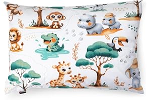 PinkZebra Federa per cuscino per bambini e neonati, federa per cuscino in 100% cotone, federa per cuscino per ragazze e ragazzi, certificata Oeko-tex Standard 100, federe per bambini con cerniera