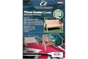 CHARLES TAYLOR GARDEN FURNITURE Charles Taylor Wooden Garden Furniture Fitted Three Seater Bench cover