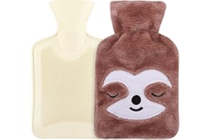 Belloxis Wärmflasche Faultier Geschenk Wärmflasche mit Bezug Wärmflasche Kinder Mädchen Männer Wärmflasche Tier Fashy Wärmflasche Lauschig Wärmflasche Lieblingsmensch