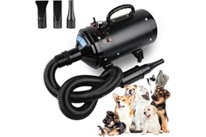 Forever Speed Souffleur pourchien 2400W Sèche-pulseur Chien Professionnel température réglableSèche-Cheveux pour Animaux de Compagnie Compagnie avec 4 Accessoires