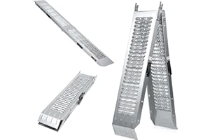 Crystals Heavy Duty Folding Loading Ramp – 200kg Capacity Alloy Steel Access Ramp for Motorbikes, Mobility Scooters & Trolleys | Compact, Portable Design for Easy Transport & Storage