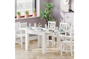 BELIWIN Large Dining Table, Extended 4-8 Seat Kitchen Table for Dining, Party（Table Only
