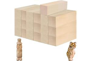 THIREI Madera para Tallar, 20 piezas Bloques de tilo Americano, Bloques de Madera para Tallar de 10 x 2,5 x 2,5 cm, Bloques para Tallar sin Tratar, para DIY Tallar y Pintar Manualidades