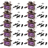 Miuzei Servomotor Metall Zahnräder 10 PCS RC 9G Micro Servo 180 Grad mini Motor für Arduino Modellbau Roboter Arm Flugzeug 1/