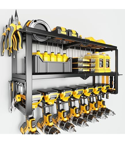 LEYU Metall-Werkzeug-Organizer Für Garage – Wandhalterung, 172,7 Cm, Mit Haken