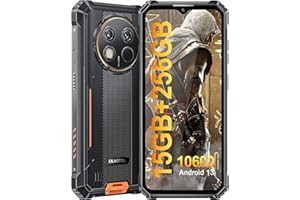 OUKITEL WP28, niezniszczalny telefon, 15 (8+7), GB RAM+256 GB ROM/1 TB 10600 mAh, wytrzymały smartfon z systemem Android 13, 48 MP, wytrzymały, IP68/IP69K, wodoodporny, NFC GPS, podwójna karta SIM