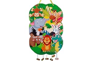 CHEERSET Pignata compleanno per bambini perfetto da riempire con giocattoli e giocattoli (animali giungla)
