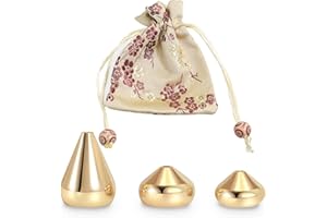 BEYLAB Gotas de Agua de latón, 3 Unidades, Soporte para Incienso con Bolsa de Almacenamiento, Soporte para Quemador de Incienso, pequeño Quemador de Incienso