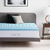 LUCID Topper in memory foam gel rinfrescante con supporto a zone – Coprimaterasso 5 cm – Topper Singolo 80x190 cm