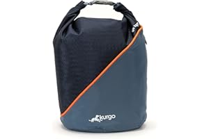 Kurgo Sac à Croquettes pour Chiens, Accessoire pour le camping, sans BPA, pliable, capacité 2,2 kg, Bleu Marine