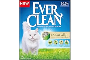 Ever Clean Litière agglomérante Naturelle Naturelle à 99,9% avec Un mélange Optimal d'argile et de maïs