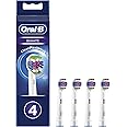 Oral-B 3D White Testine di Ricambio per Spazzolino Elettrico con Tecnologia CleanMaximiser, Confezione da 4 Pezzi