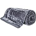 Rohi Luxury Fleece Throw Blanket Double - Super Soft Warm & Fluffy Blanket - Grey Throw for Sofa & Bed - Couch Throw Fleece Blanket – 150x200cm