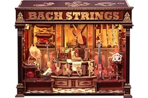 Cutefun Book Nook Kit – domek dla lalek "zrób to sam", miniaturowy kącik na książki, biblioteka, domy, zestawy modelarskie z lampami LED, regał na książki, dekoracja, dla rodziny i przyjaciół