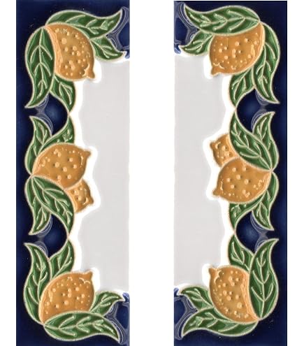 Spanische Keramik-Hausnummern Im Pfeffer-Design – 5-teilig, Handbemalt, 15 X 7,5 Cm – Wetterfest & Personalisierbar