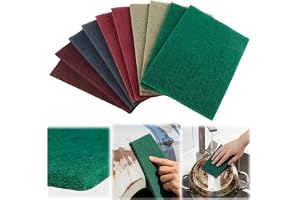 10 Stycken Slipvåd Pads 150x230mm Set, Korn 3000/1500/1000/800/600 Slipull Pads Slipmatta för Metall Trä Rostfritt Stål Poler