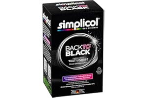 simplicol Renovación de color Back-to-Black, negro: reaviva y renueva el color en la lavadora. Respetuoso con la piel. Mezcla de tintes «todo-en-1» con tinte textil para tejidos