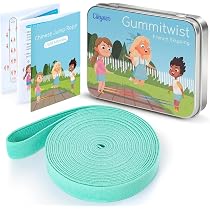 Cikyner Corde à sauter chinoise, 4 m de long, 1,5 cm de large, cordes chinoises élastiques chinoises avec instructions (français non garanti), bande en caoutchouc à sauter pour enfants en intérieur et