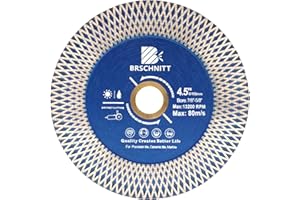 Diamond Porcelain Tile Saw Blade - BRSCHNITT Super Thin Diamond Cutting Grinding Disc with X Teeth Arbor 7/8“-5/8“ for Ceramic Tiles,Granite,Marble Angle Grinder Circle Saw Blade
