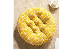 AOOPOO Set of 2 Indoor Outdoor Luxury Beautiful Garden, Dining Chair Foam Cushions Seat Pad - Round - Chair Cushion,40x40cm (Color 10)