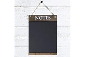 Chalkboards UK, lavagnetta da Cucina, Legno, Stile Rustico, Marrone, con Scritta “Notes”