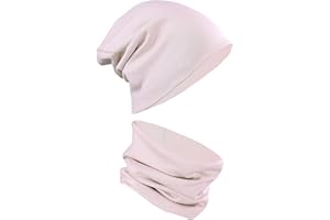 Set Ensemble Bonnet Et Écharpe Femme Tricotée Bonnet D'Hiver Ver Polaire[H3019] Beige Set Hat