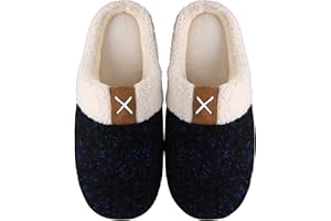 VIFUUR Homme Maison Pantoufles En Mousse À Mémoire Haute Densité Chaude Intérieur Extérieur En Laine Comme Doublure Doublure Anti-dérapant À Glisser Chaussures