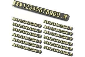 EUYKQNOI cartellini prezzi Cartellini dei prezzi Cubi di visualizzazione del prezzo Regolabile Contatore del numero Stand Etichetta Prezzo di vendita Blocchi 12 Pezzi per Gioielli Anello di vigilanza