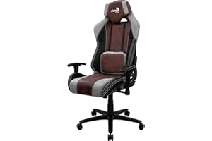 Aerocool Baronrd krzesło gamingowe, AeroSuede oddychające, regulowane oparcie, czerwone