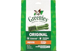 Greenies Original Petite Natural Dental Care Dog Treats, 12 oz. Pack (20 Treats)