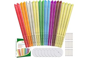 20 Pcs Ear candles,All Natural Ear Candles Beeswax Candling Cones,Lindastas ear wax candles,100%Non-Toxic Cylinders Fragrance Hollow Cone Candles with(20 Ear candle)+10 Protective Disks+30 Cotton Swab