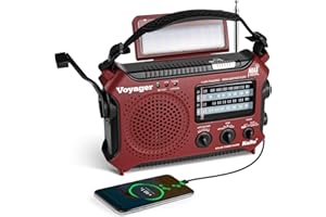 Kaito KA500RED 5-Way Powered Emergency AM/FM/SW Weather Alert Radio, Red