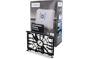 DEKAROX 1 x filtr ochronny silnika + 4 x worki do odkurzacza typu G All do Bosch Siemens 577117 00577117 + 17000816 do odkurzaczy takich jak Q4.0 Q5.0 Q8.0 Z3.0 Z4.0 Z7.0 GL-30 GL-40 Super XS dino