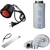 Abluft-Set Air Set Belüftung 100 mm Rohrventilator 135cbm/h AKF 150 CBM/h Grow