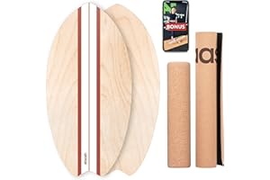 STAASH® SUP Balance Board - Kit Completo 4in1 con Rullo e Tappetino + VIDEOS- Tavoletta propriocettiva per Fitness, Yoga e Riabilitazione