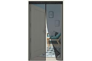 BBMMCLL Magnetyczna Moskitiera na Drzwi Balkonowe,80x230cm(W*H) Magnetyczna Moskitiera na Drzwi,Automatyczne Zamykanie Ochrona Przed Owadami,do Drzwi Balkonowych,Tarasowych,Salonu,Black-a